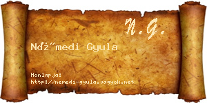 Némedi Gyula névjegykártya