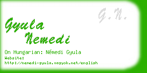 gyula nemedi business card